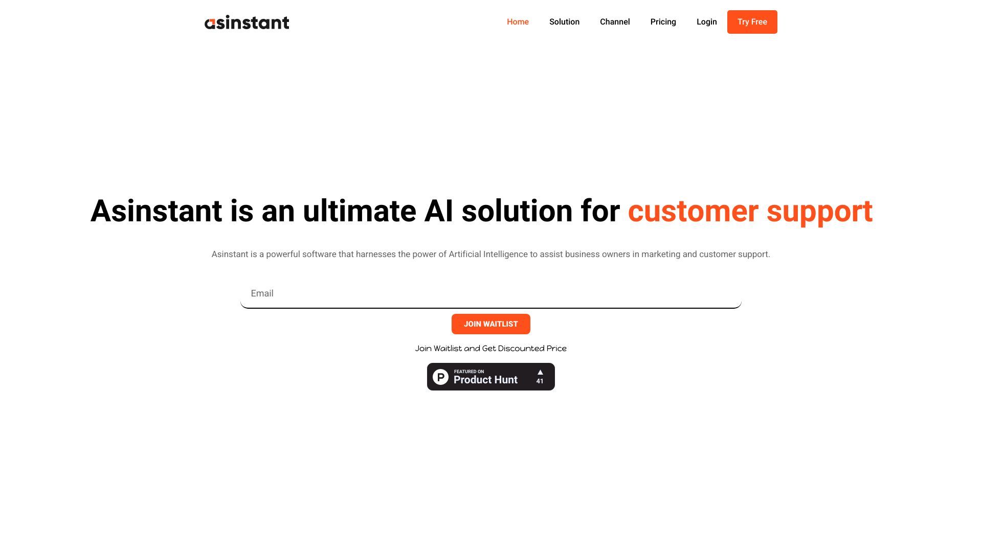 AsInstant - AI for Customer Support & Marketing image