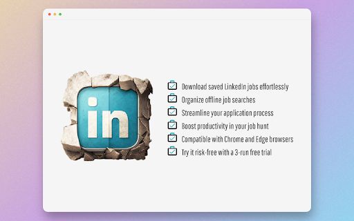LinkedIn Saved Jobs Extractor image