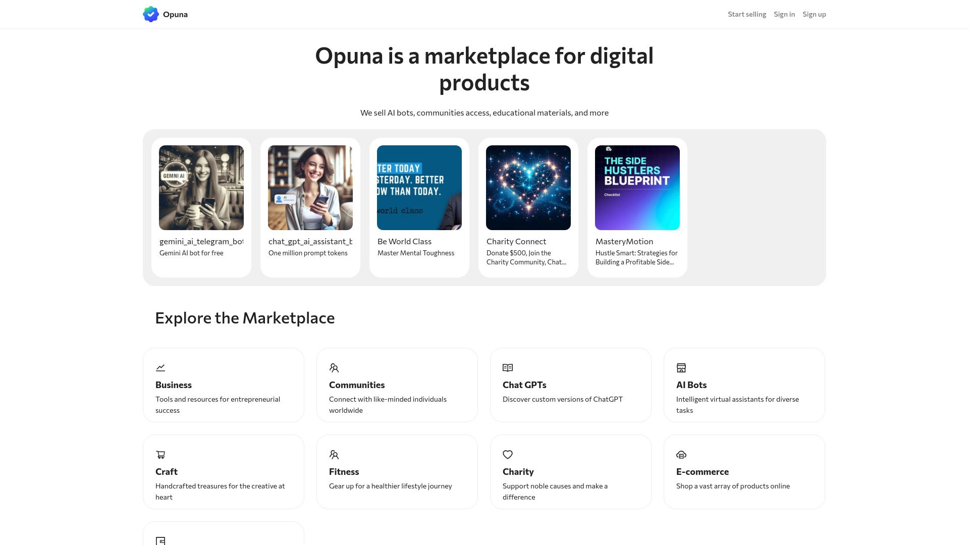 Opuna Marketplace image