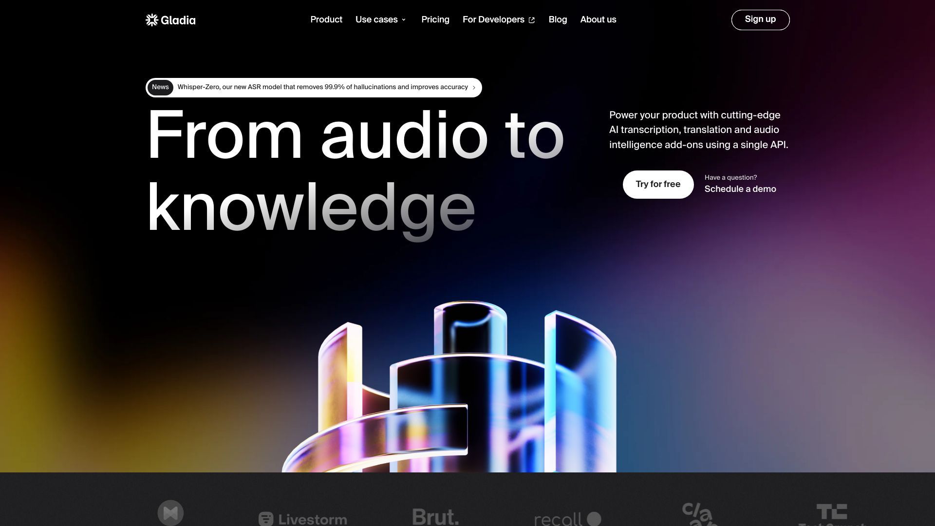 Gladia I Speech-to-Text API image