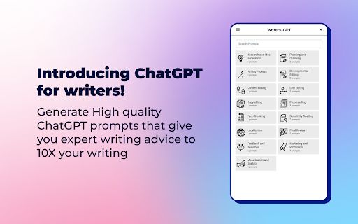 ChatGPT Prompt Generator for Authors image