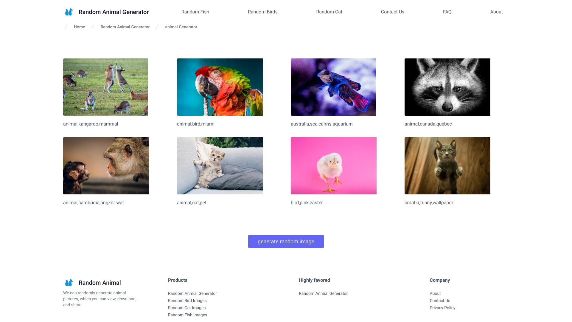RandomAnimalGenerator image