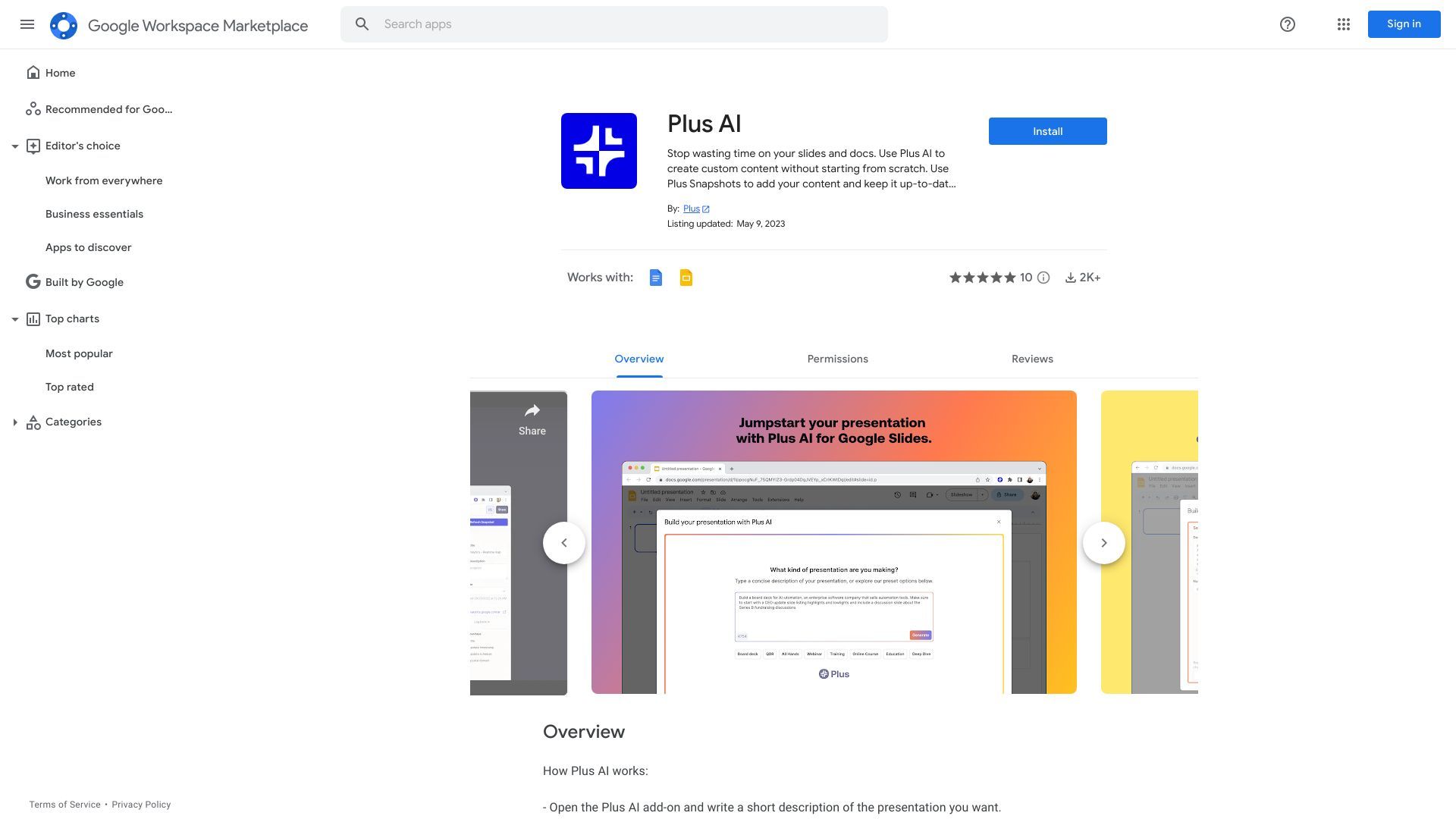 Plus AI image