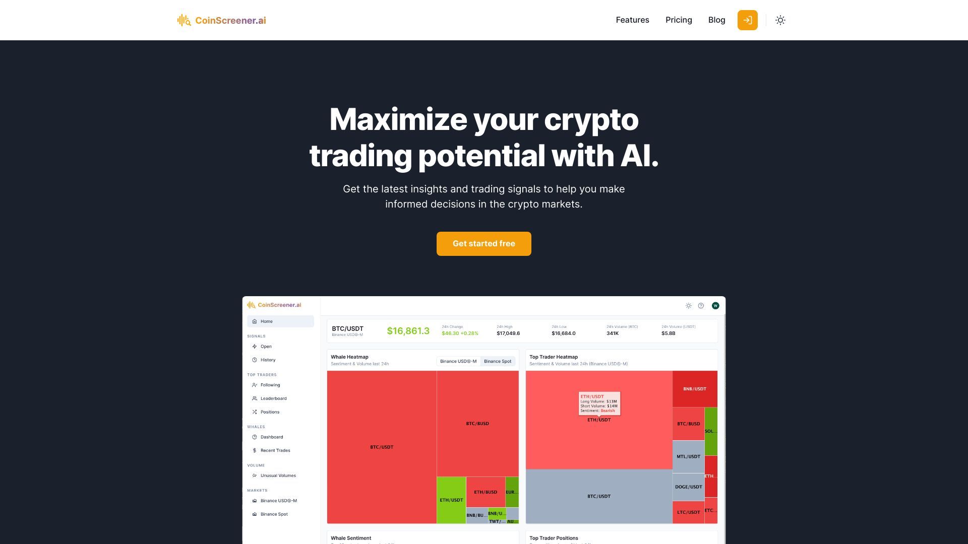 CoinScreener - AI crypto trading signals & insights image