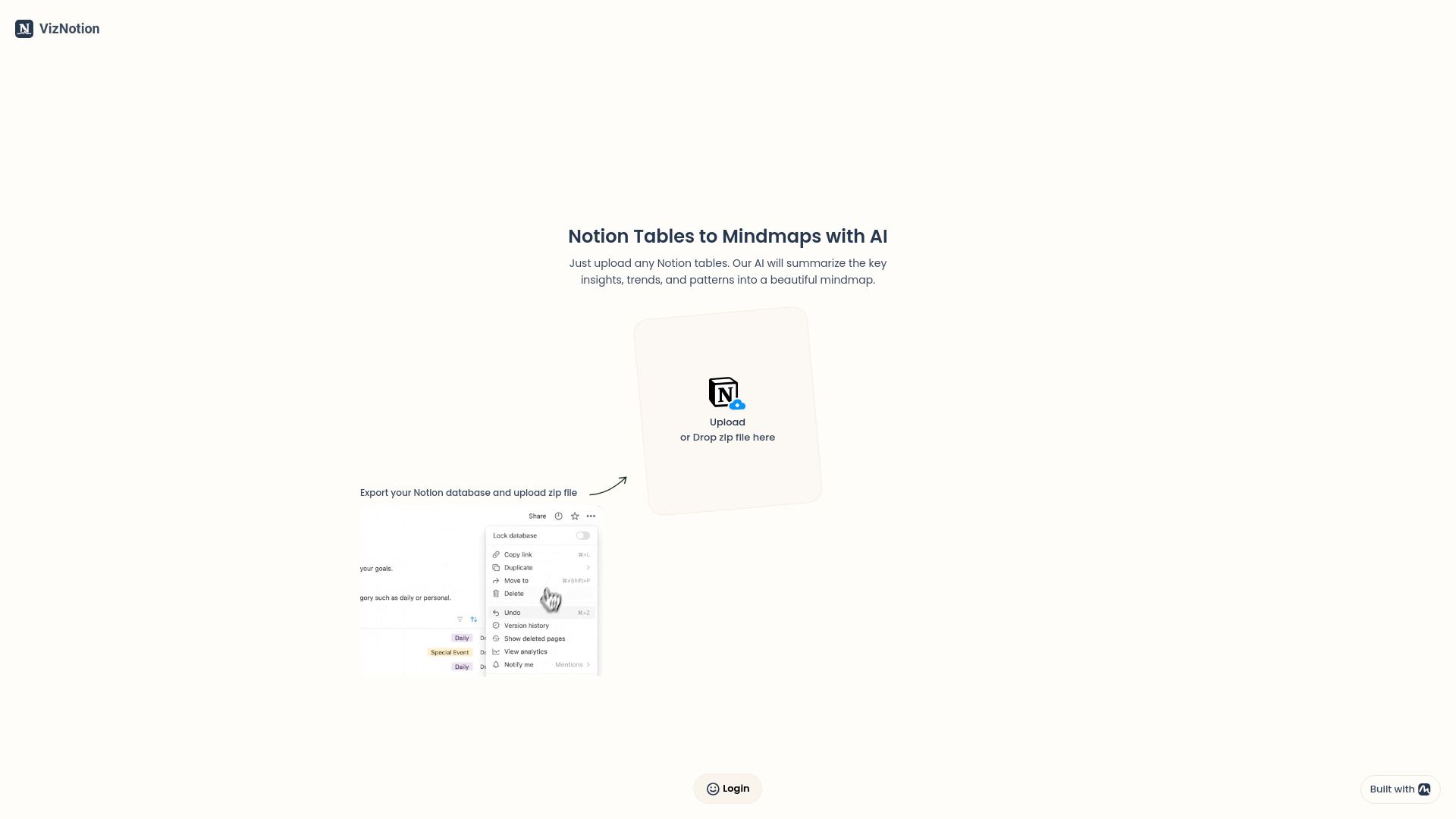 Notion Tables to Mindmaps AI image