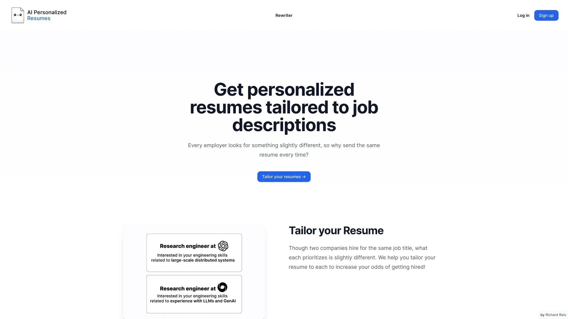 AI Personalized Resumes image