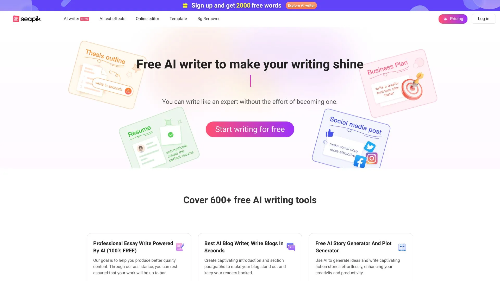 Seapik AI Writer image