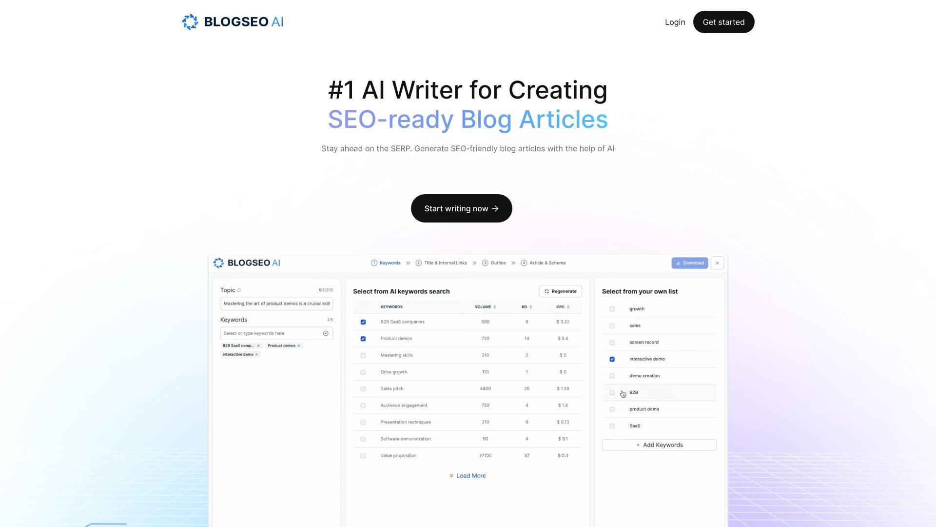 BlogSEO AI: AI Writer to Create SEO-ready Blog Articles image