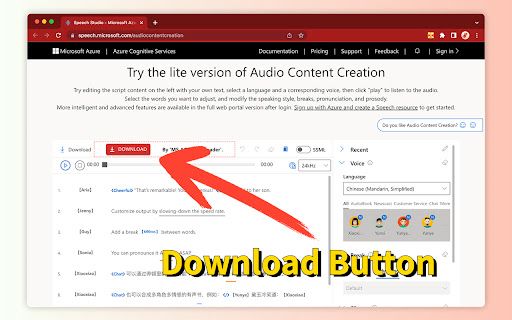 Microsoft Azure Audio Content Creation image