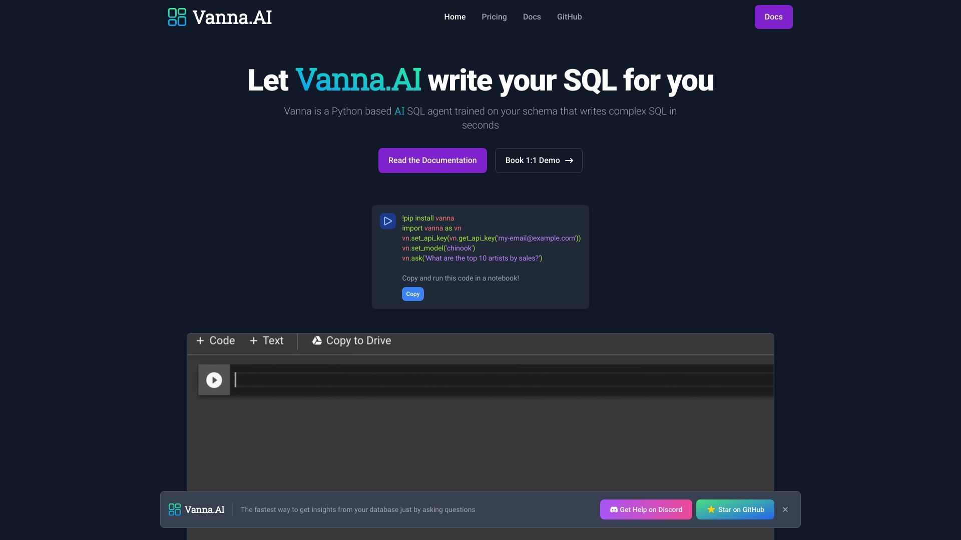 Vanna: Your AI Business Intelligence Assistant image