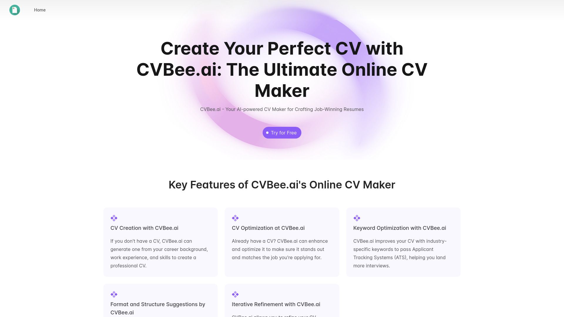 CVBee.ai: AI CV Maker Free Online image