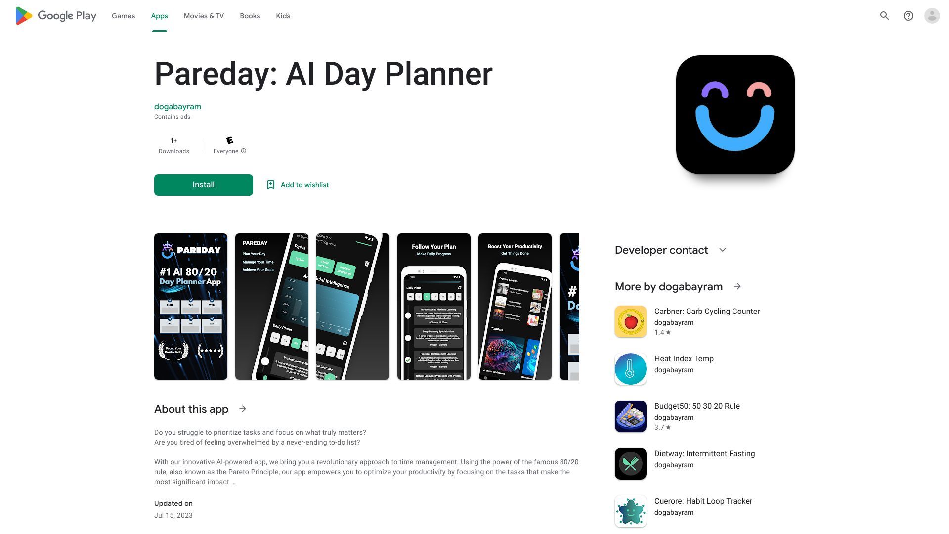 AI 80/20 Day Planner image
