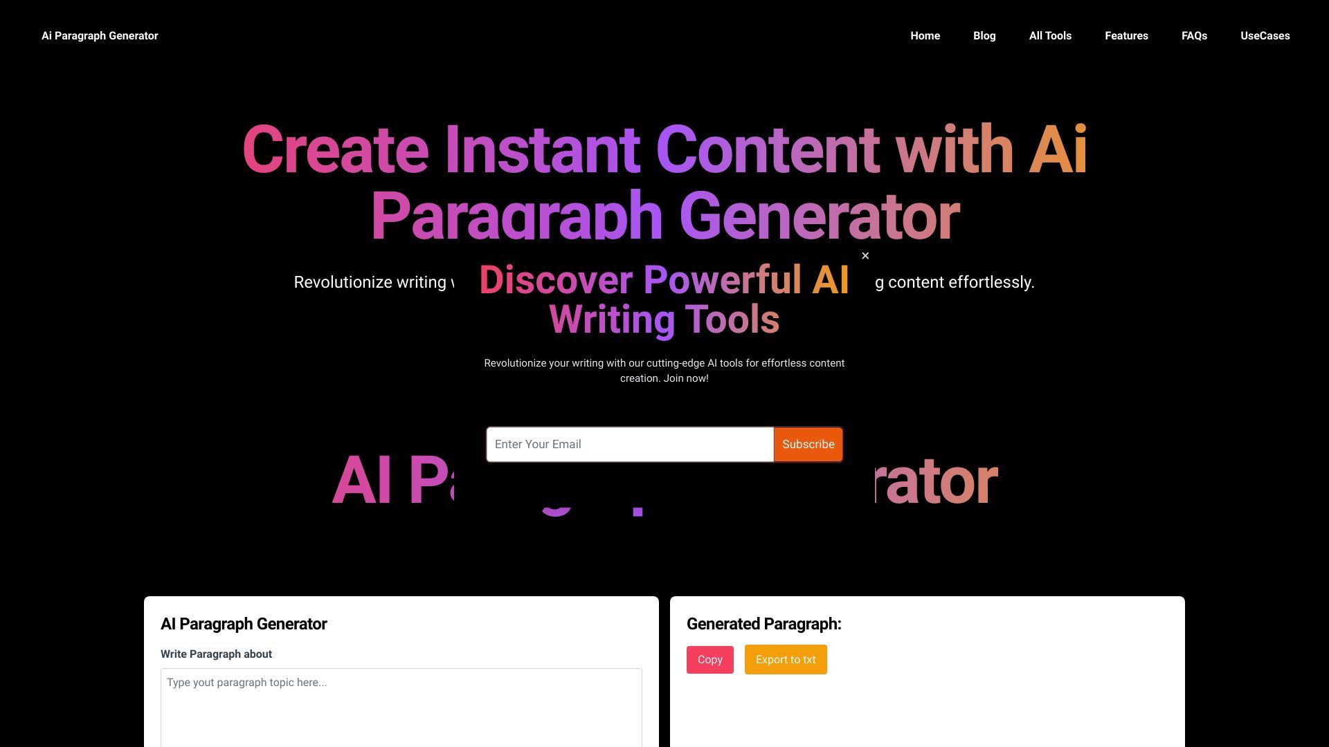 Ai Paragraph Generator image