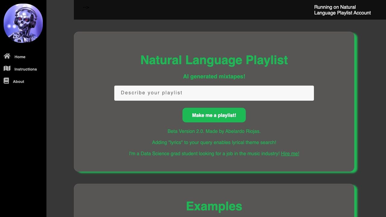 Natural Language Playlist image
