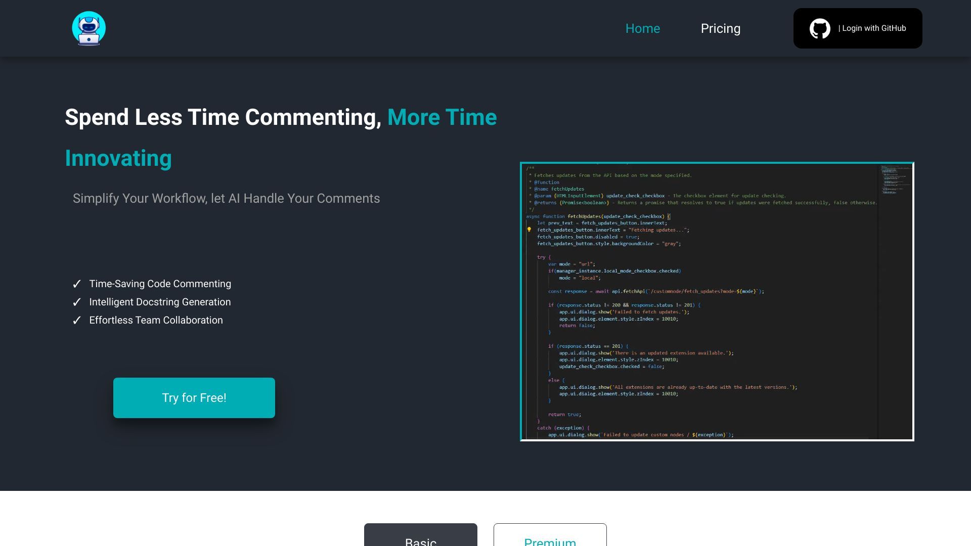 Your JS Code-Commenting Assistant image