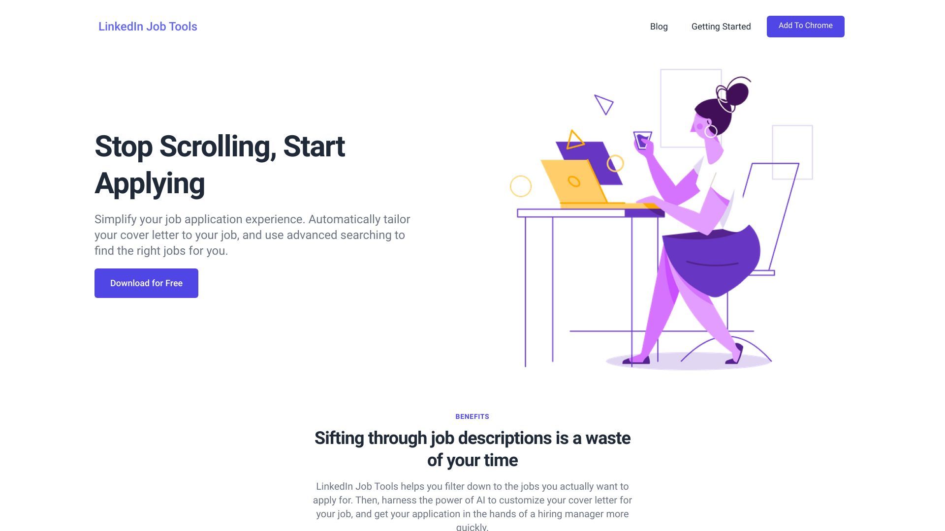AI Cover Letter Generation Integrated into LinkedIn image