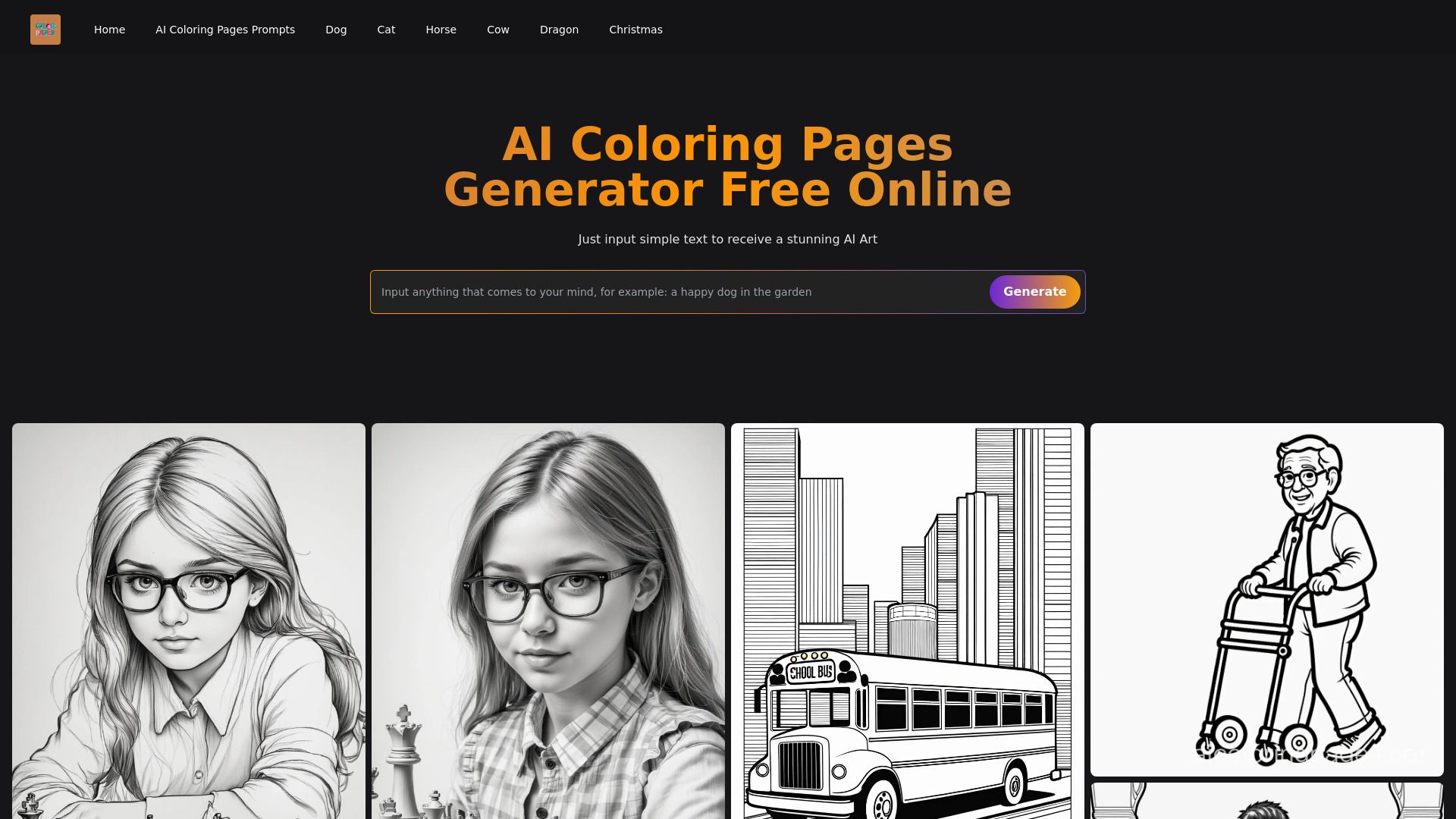 AI Coloring Pages Generator image