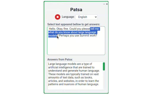 Patsa Extension image