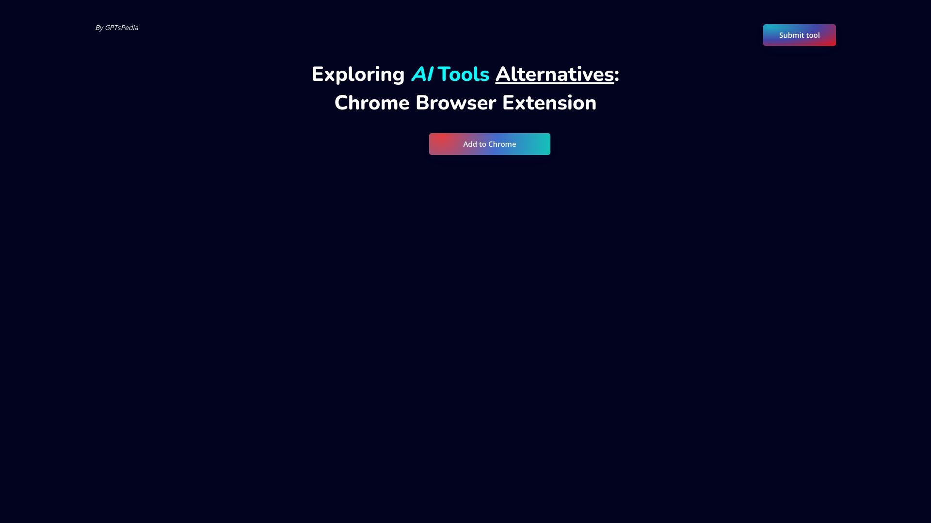 AI Tools Alternatives Extension image