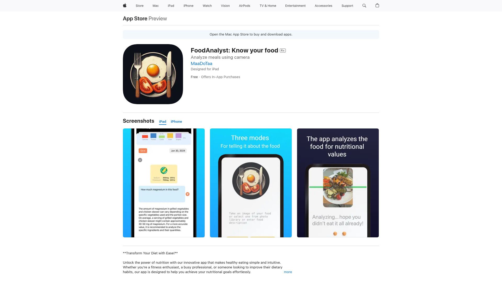 FoodAnalyst image
