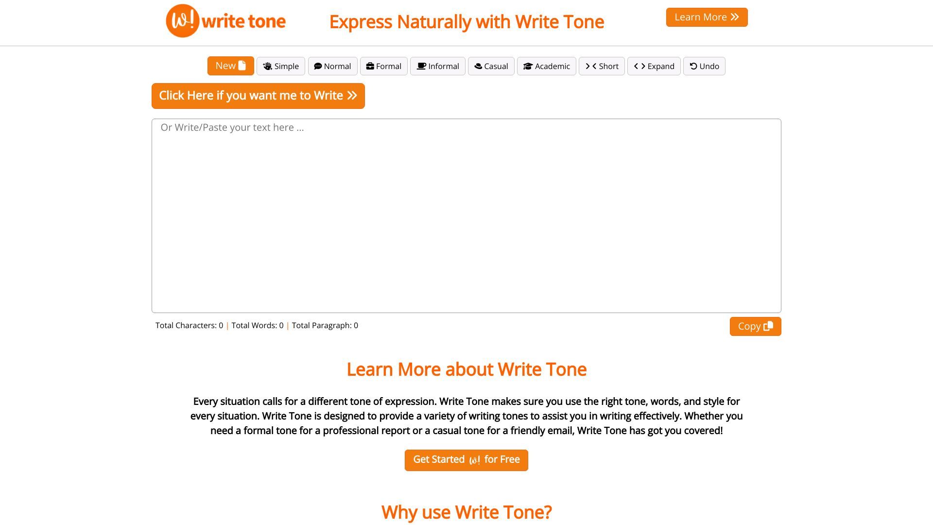Write Tone image