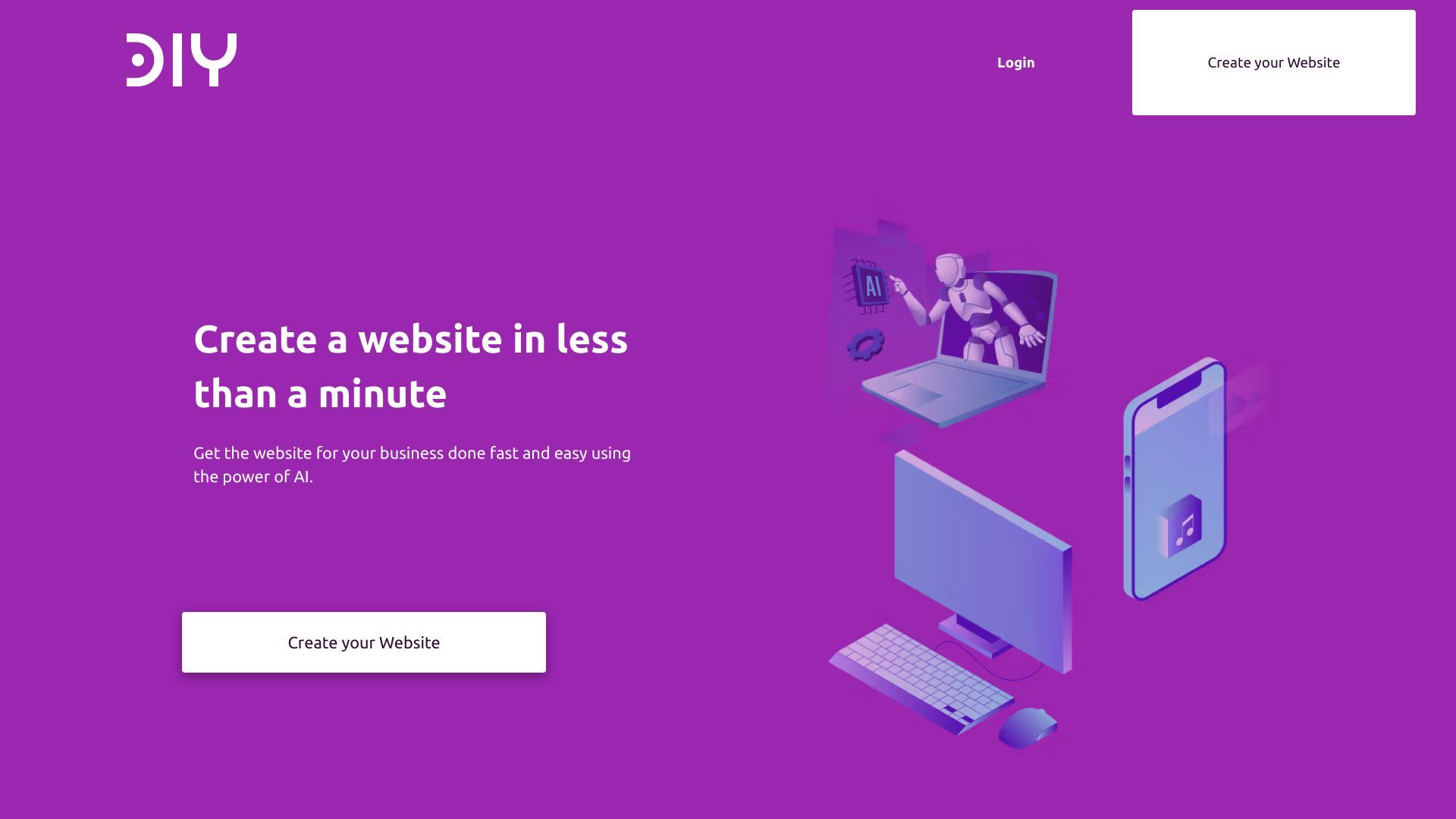 DIY Websites AI image