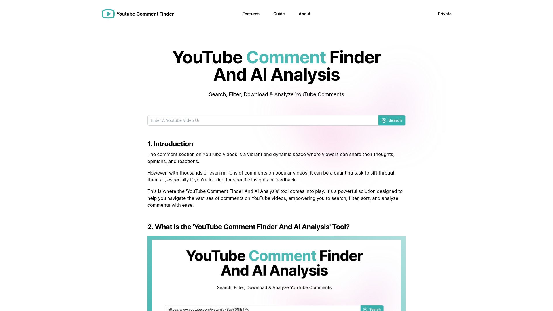 YouTube Comment Finder And AI Analysis image
