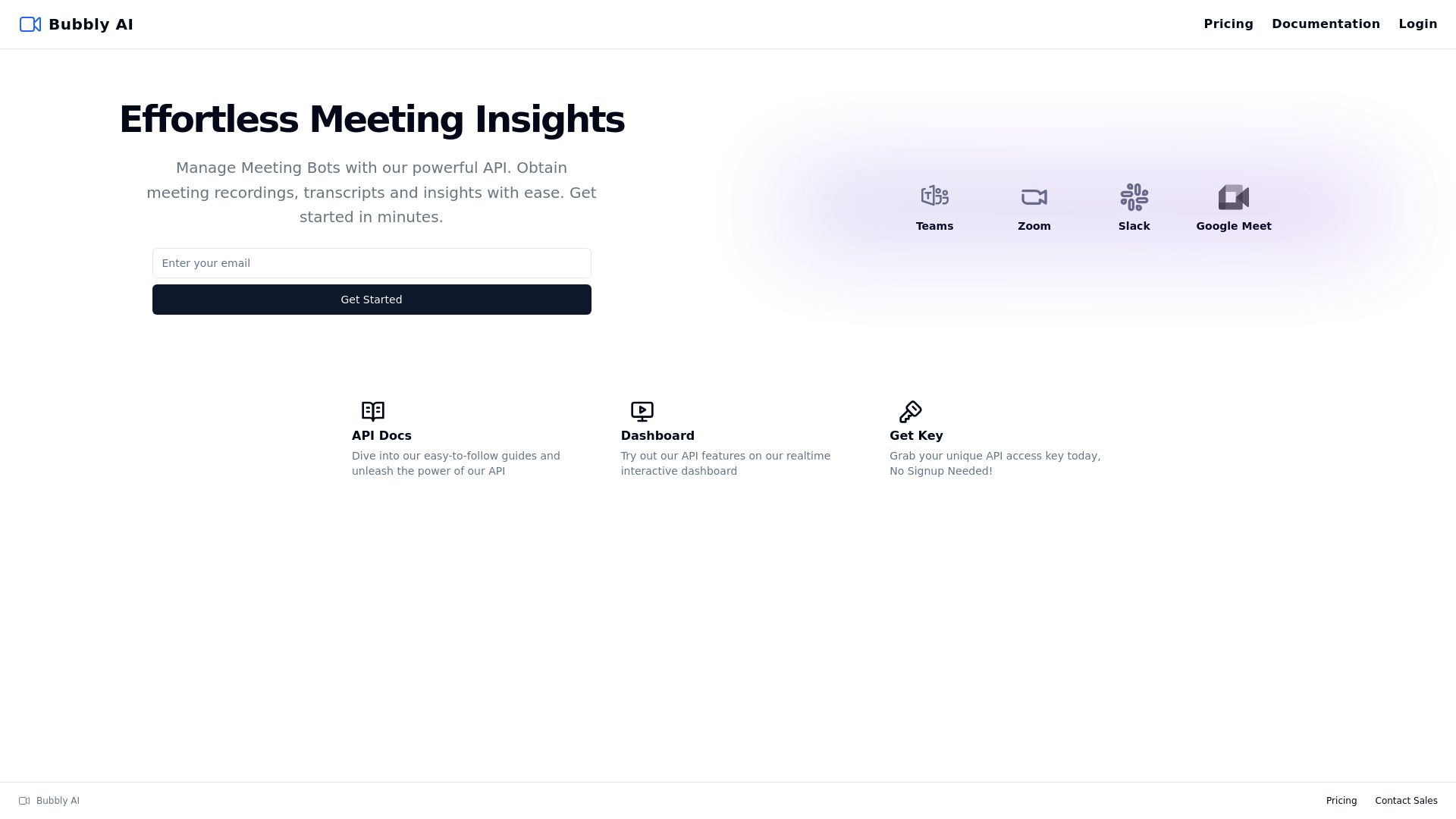 Bubbly Meeting Api image
