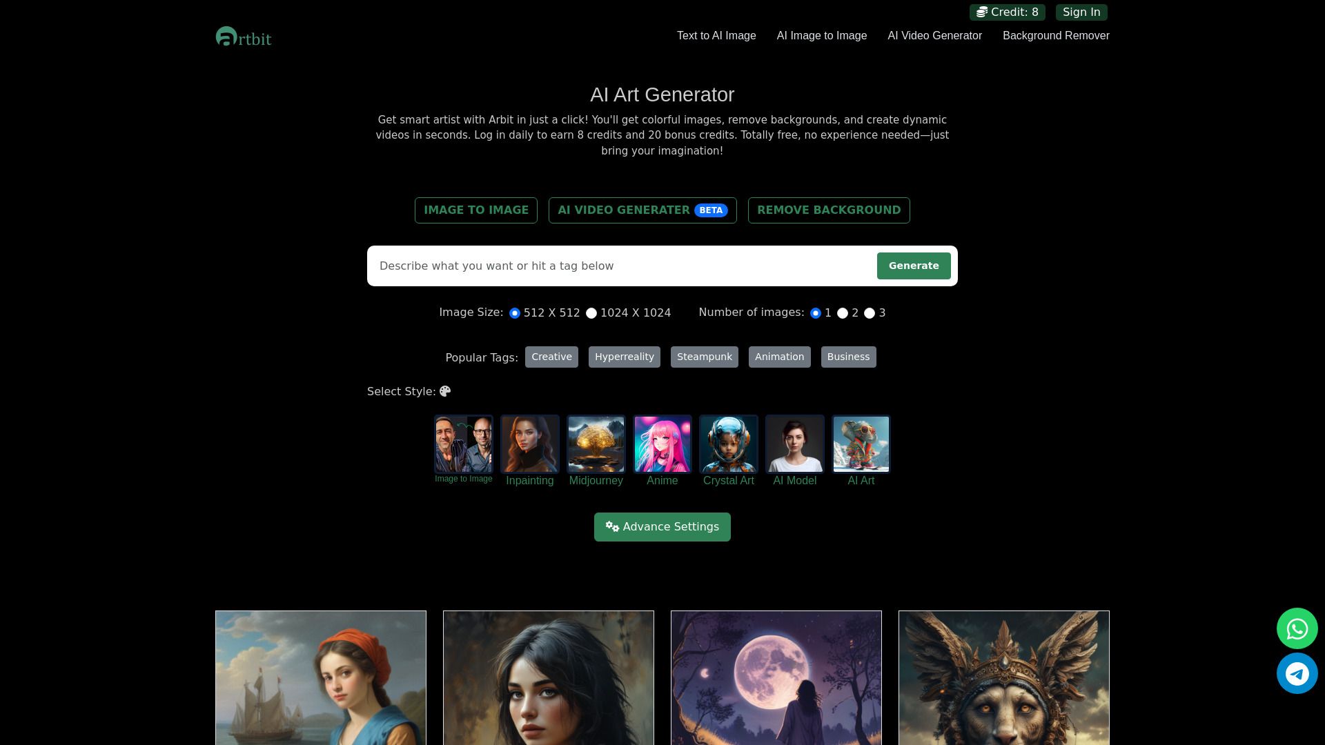 Artbit AI Art Generator image