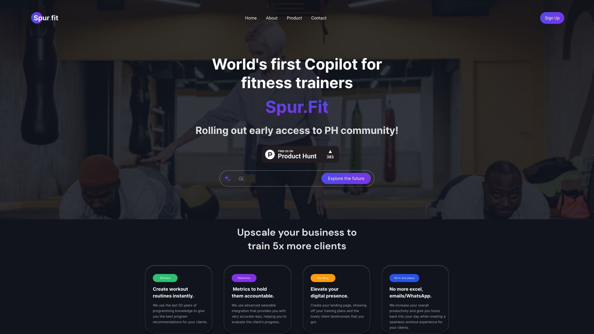 Spur.Fit - AI Assistant for fitness professionals image