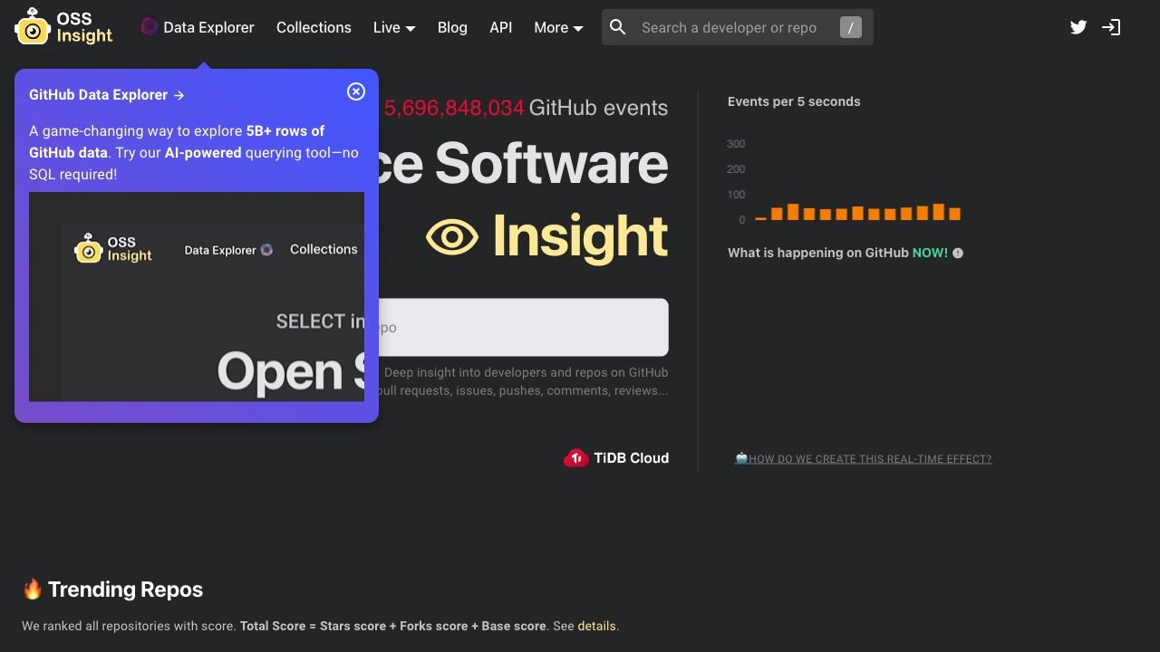 Data Explorer by OSS Insight image