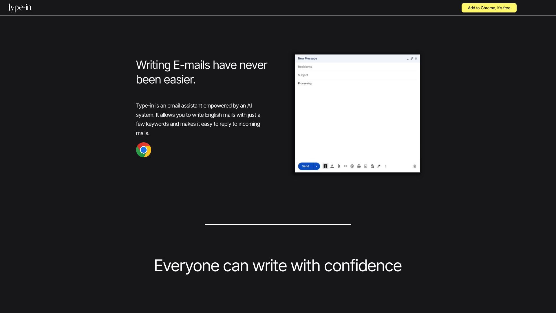 Type-in write emails in Seconds!! image