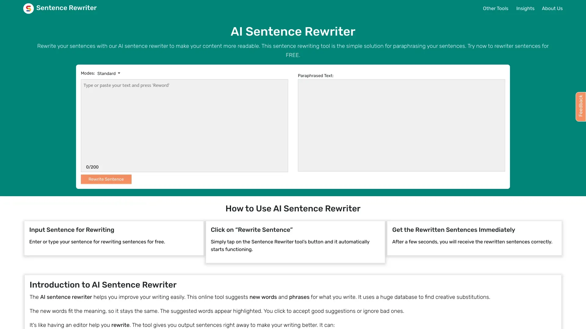 AI Sentence Rewriter image