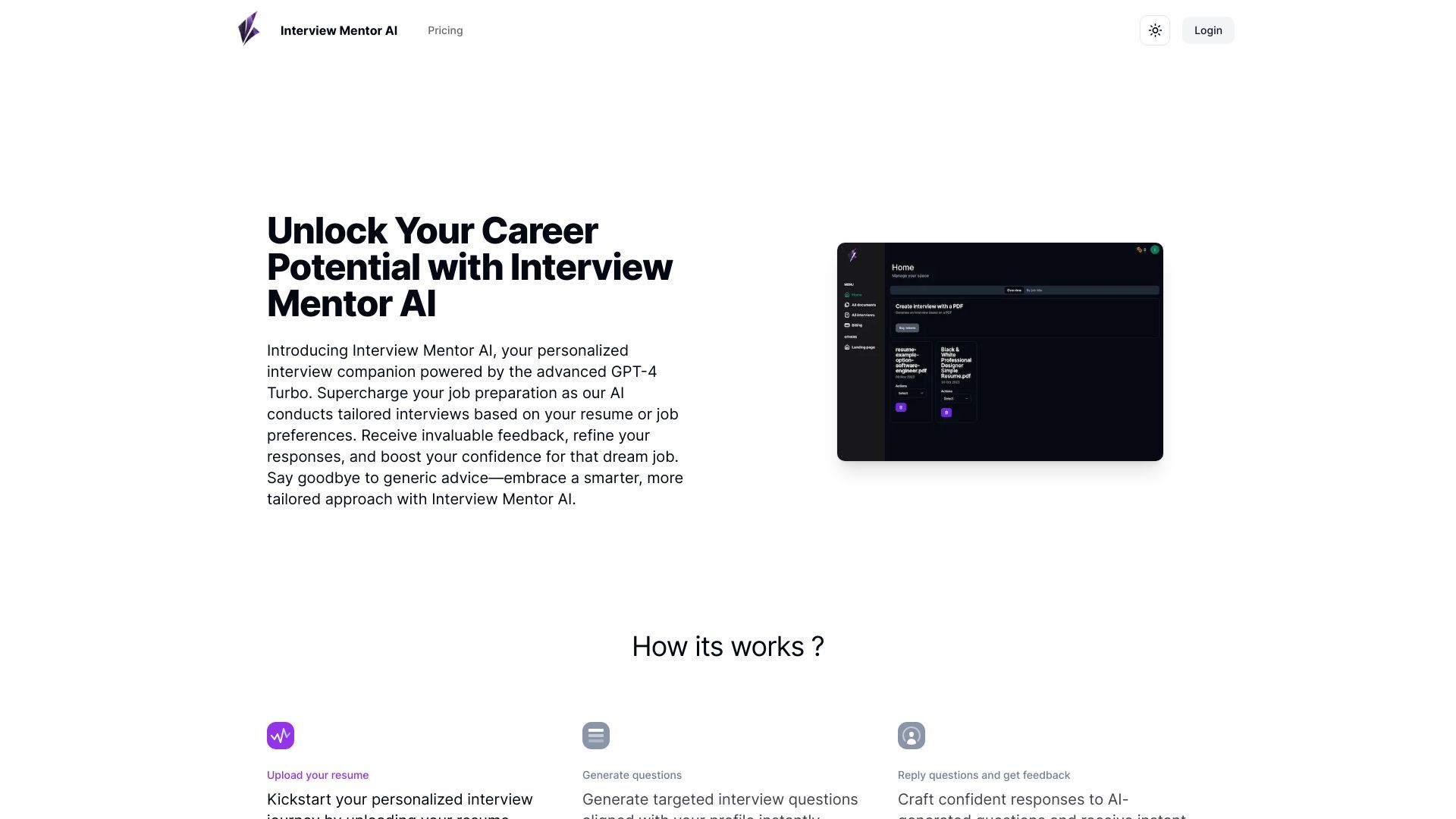 Interview Mentor AI image