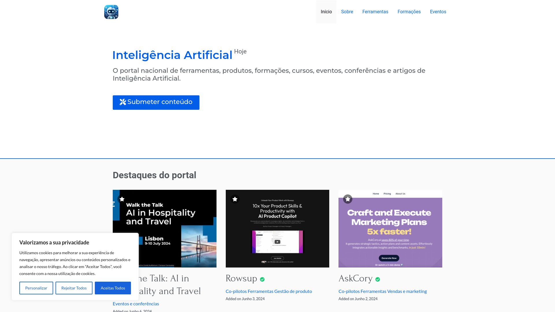 Inteligência Artificial Hoje image