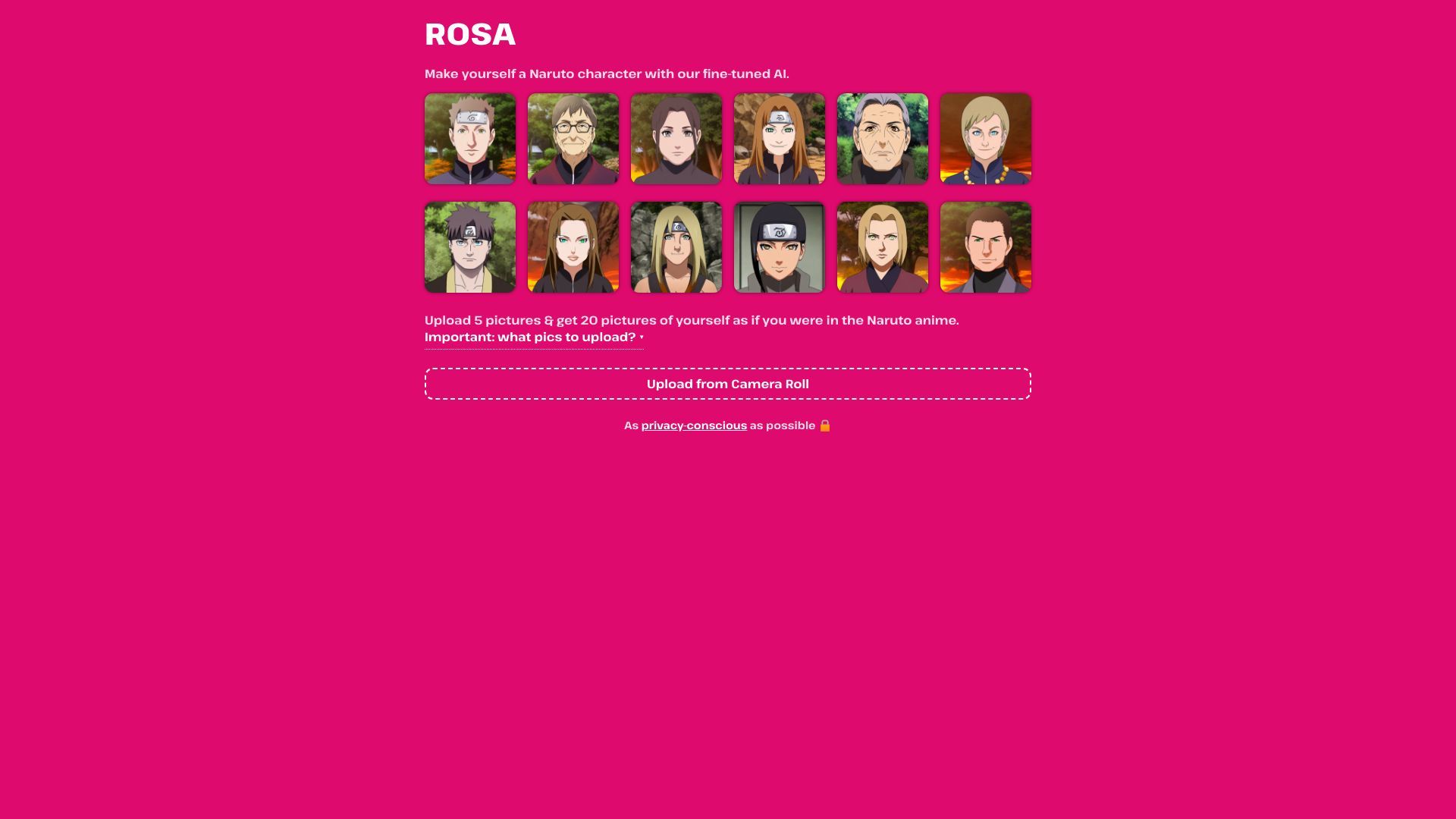 Rosa Naruto Character Generator image