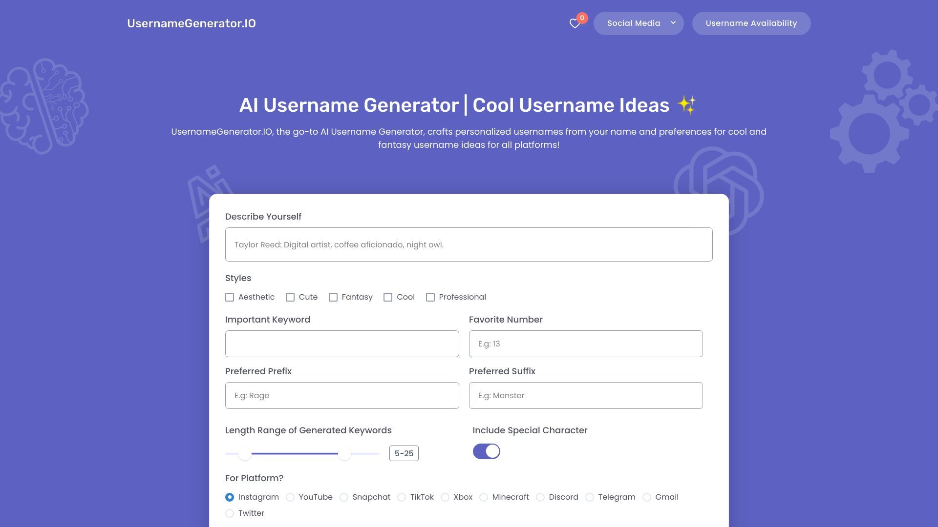 UsernameGenerator.IO image
