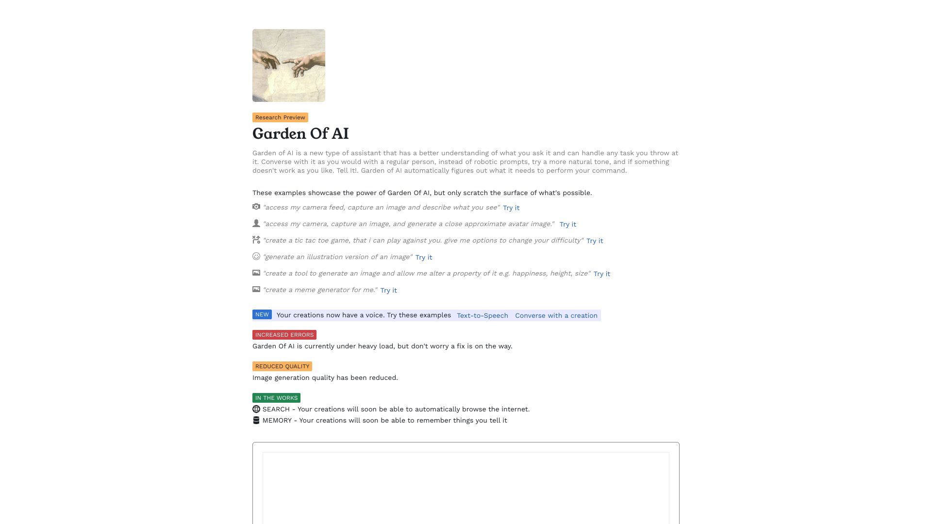 Garden of AI image
