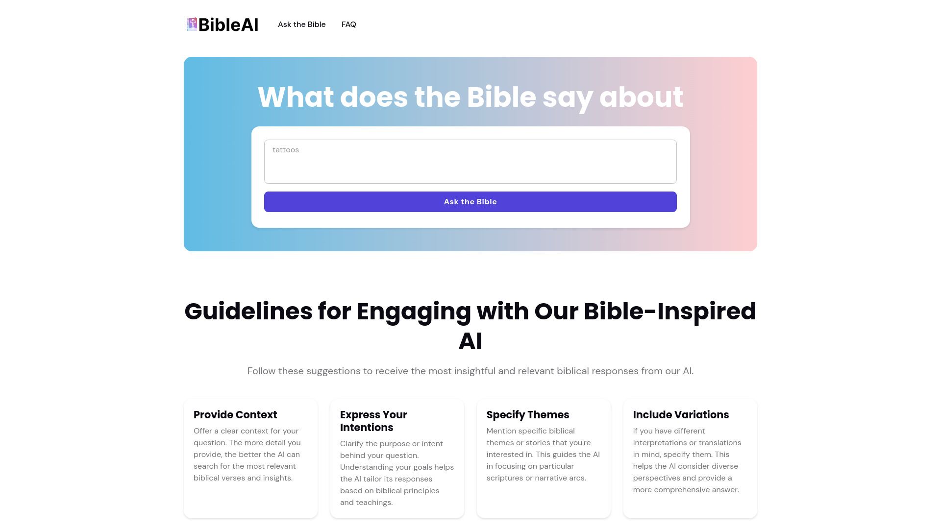 AI Bible Insights image