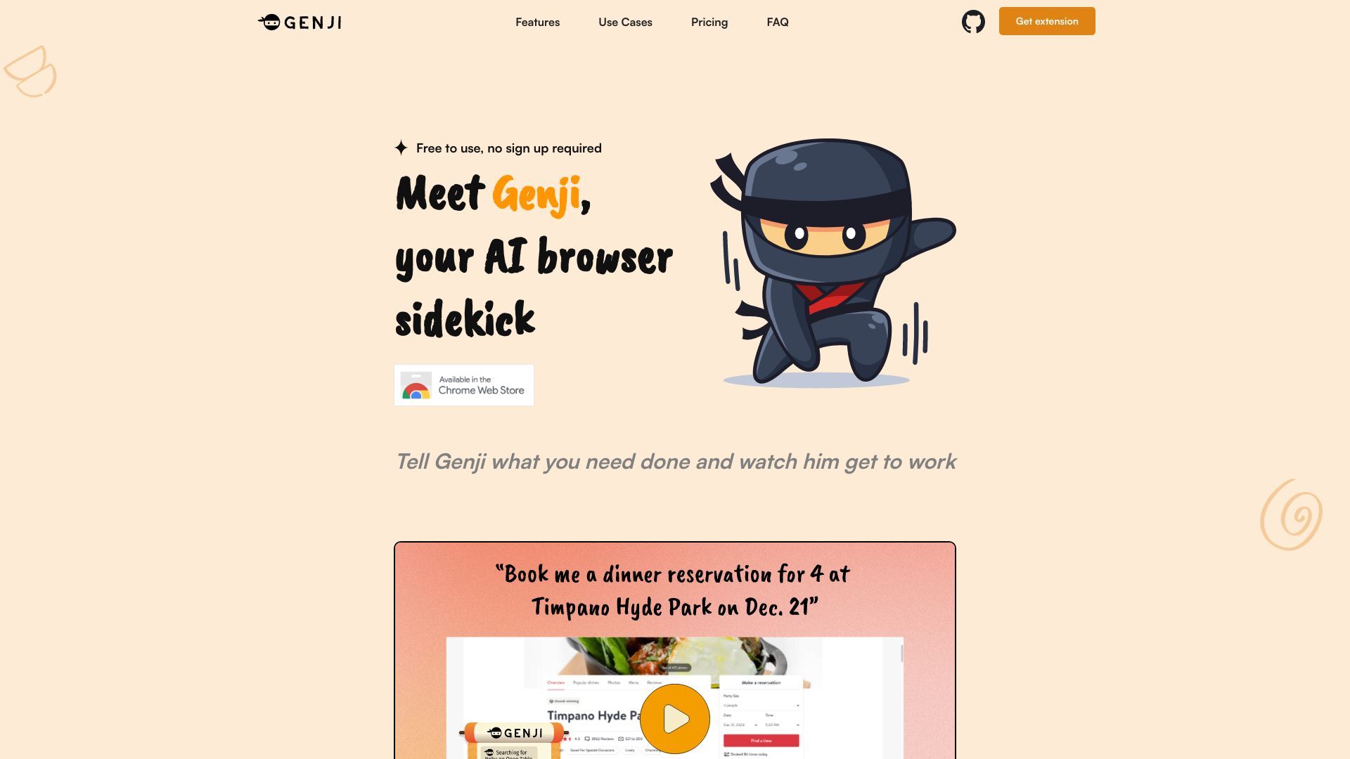 Genji - AI Browser Assistant image