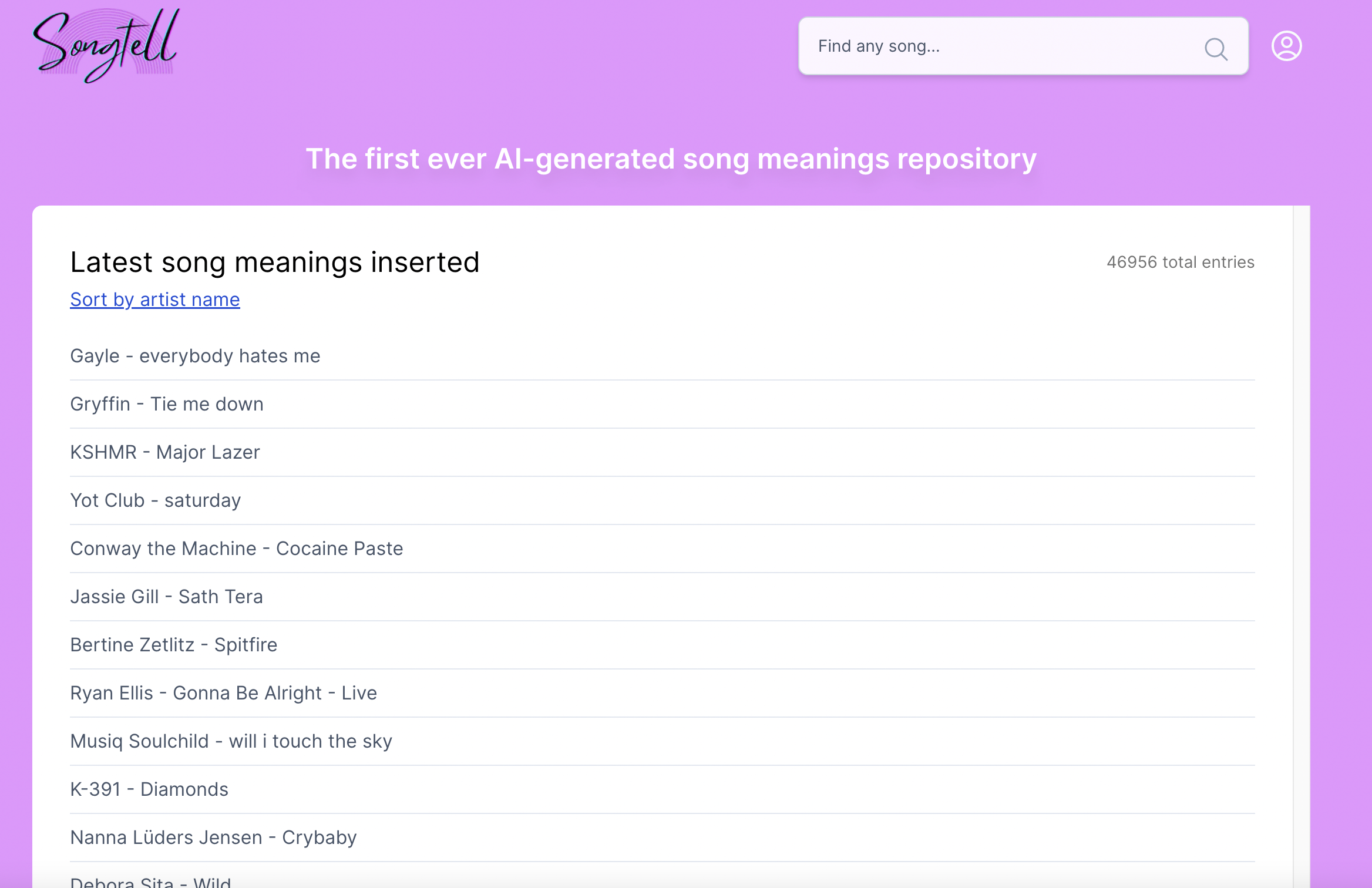 Songtell image