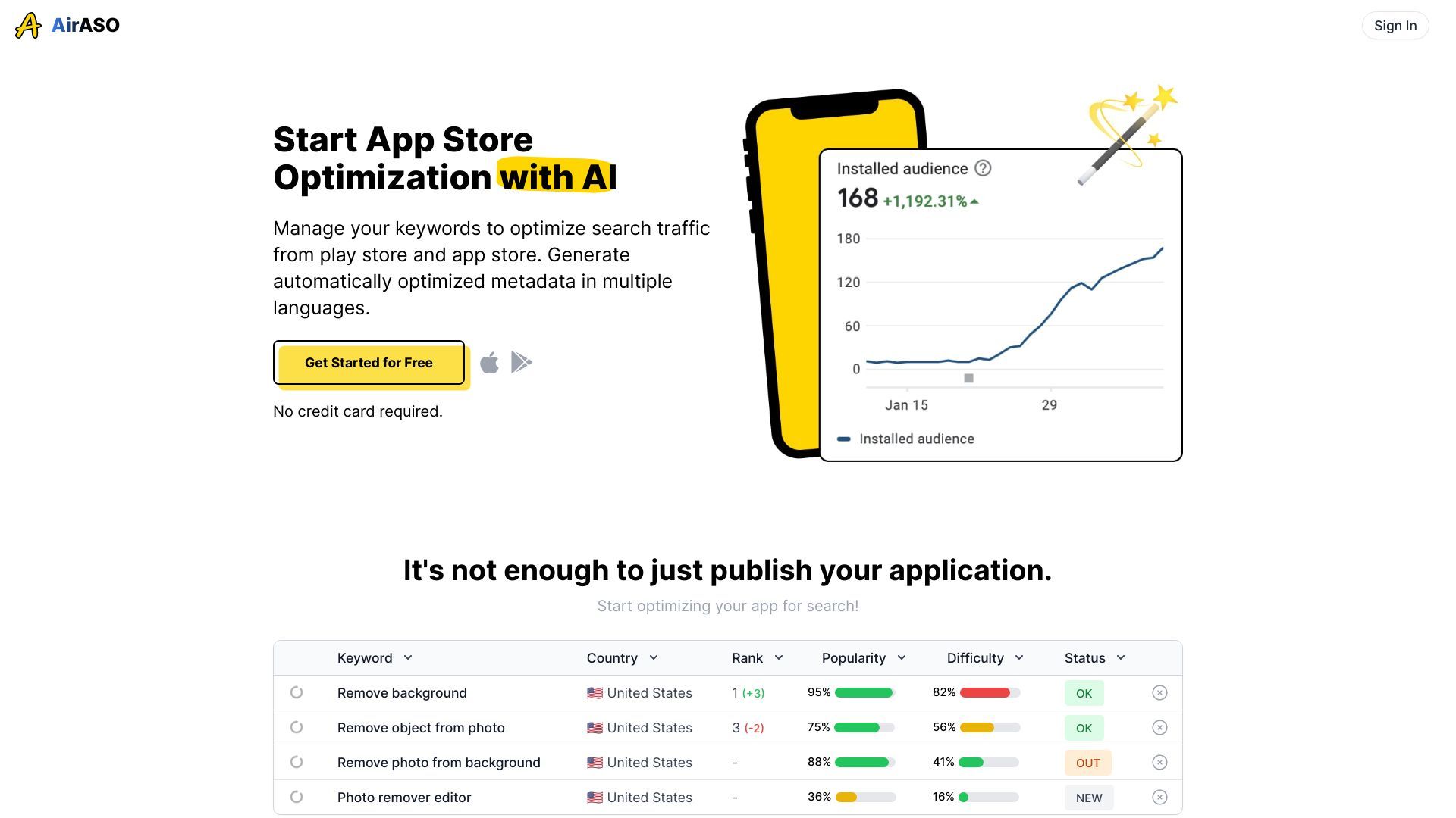 AirASO - Easy App Store Optimization with AI image