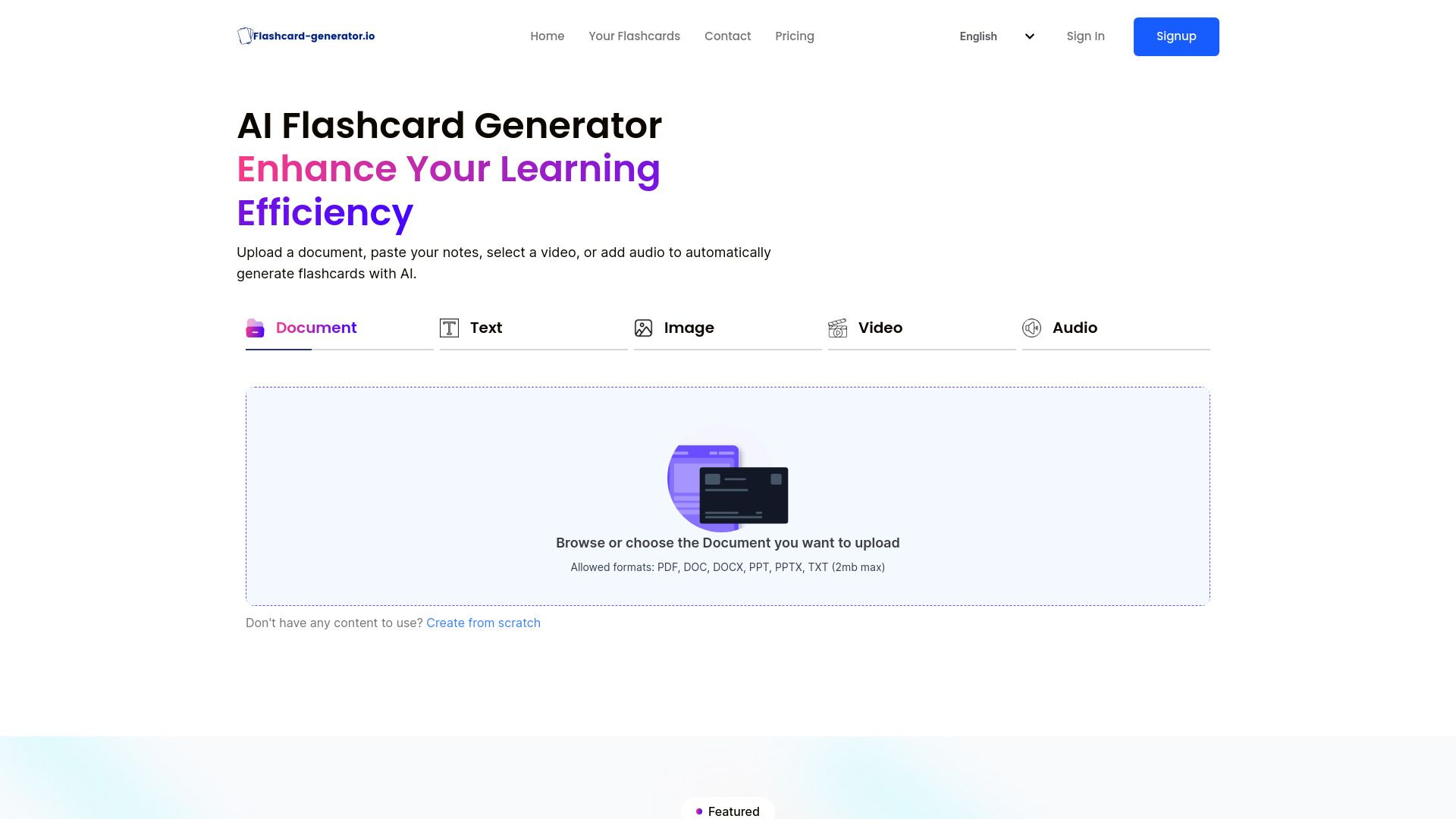 Flashcard Generator image