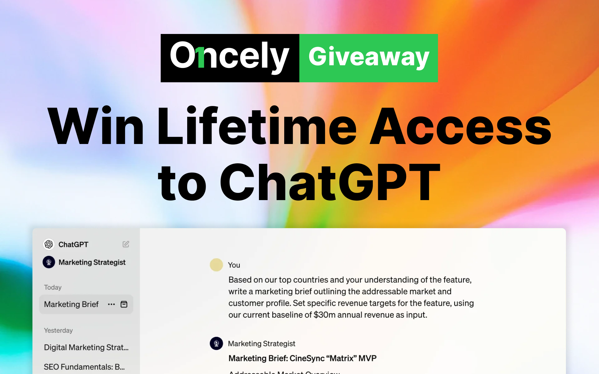 Oncely Giveaway image