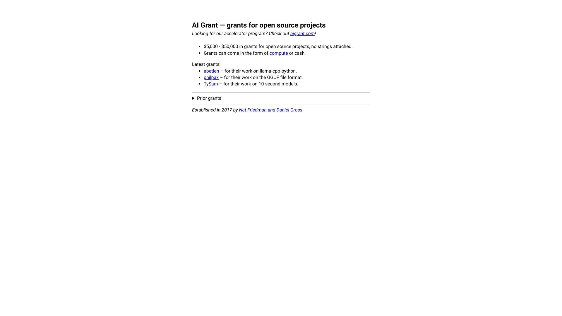 AI Grant image