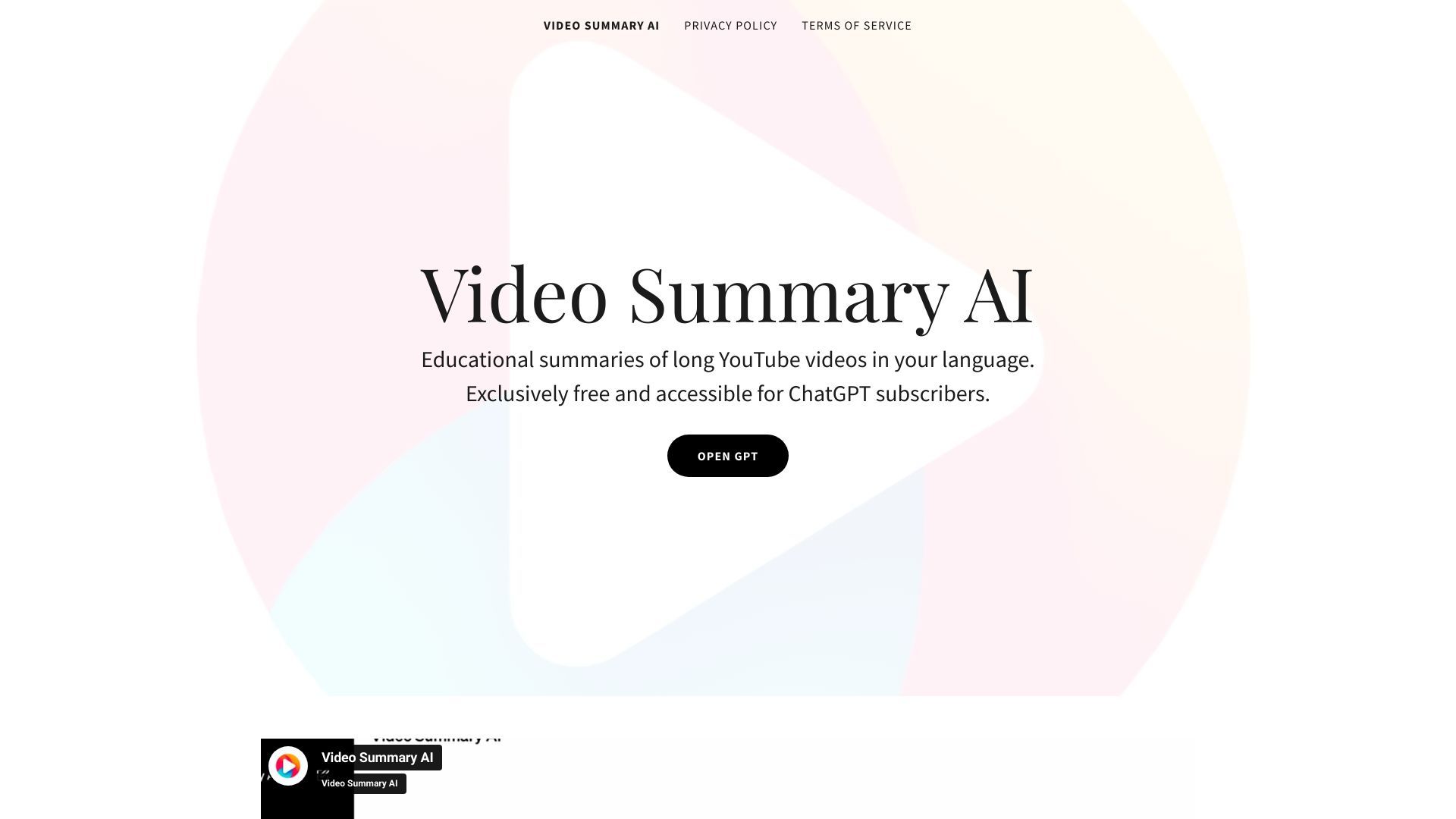Video Summary AI image