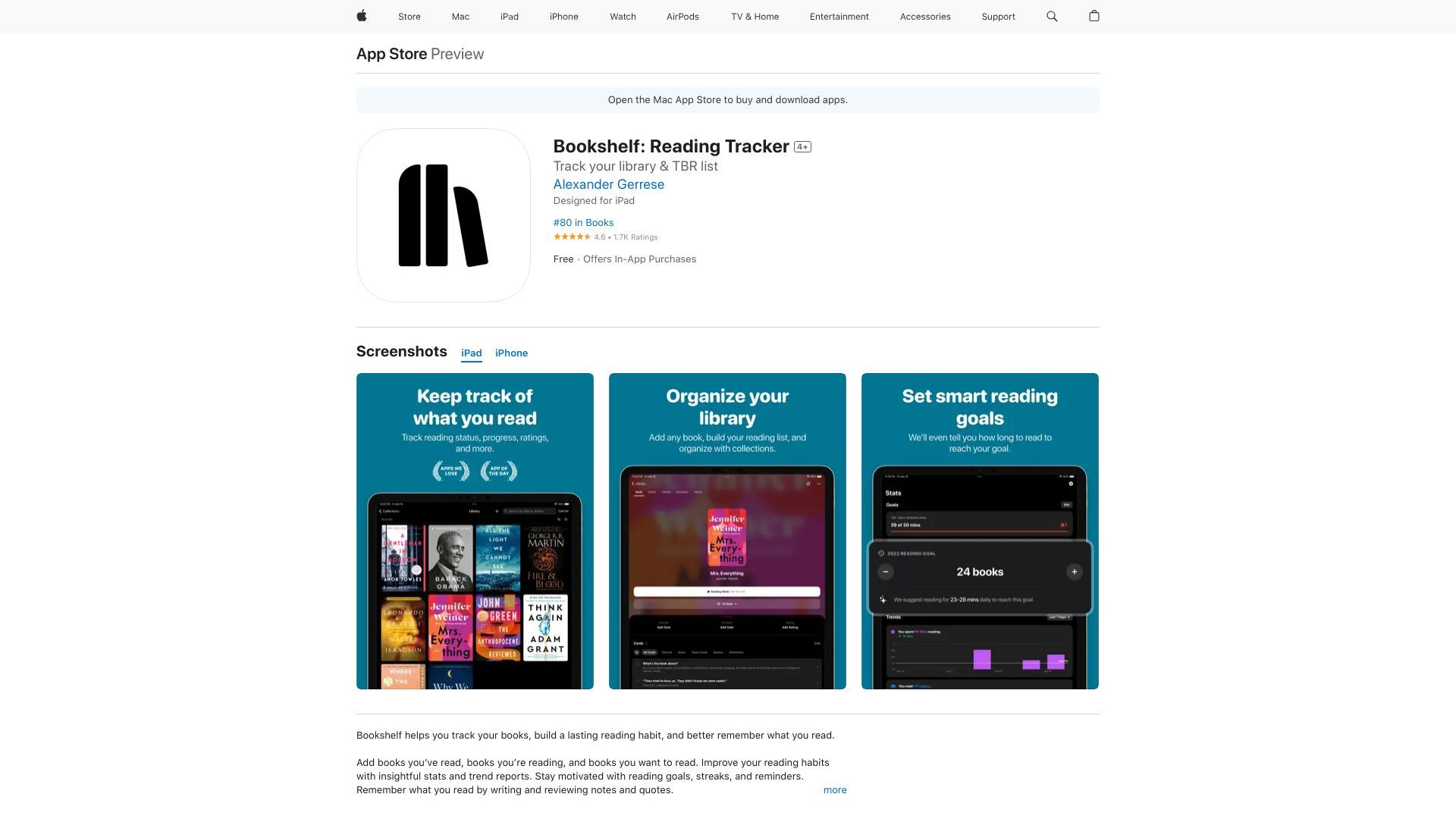 Bookshelf: Reading Tracker image