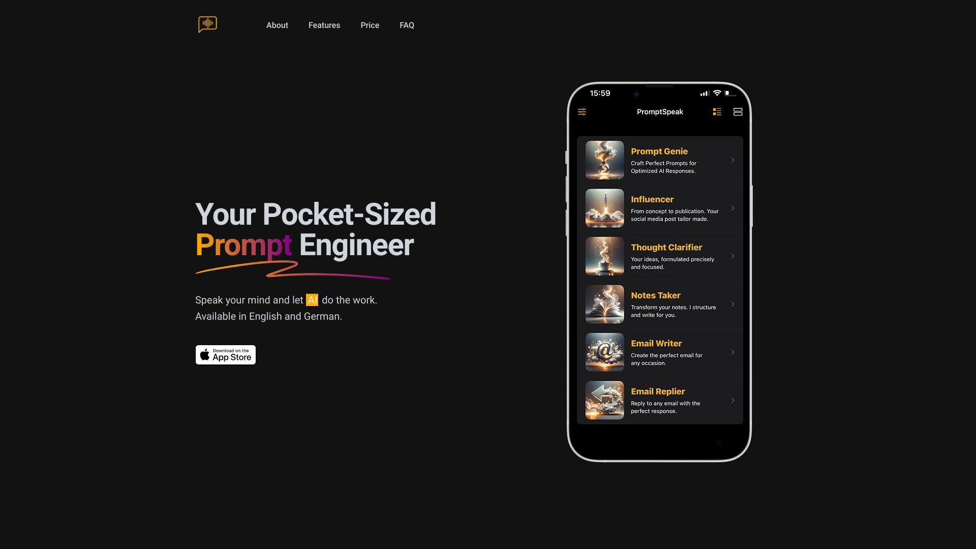 PromptSpeak.AI image
