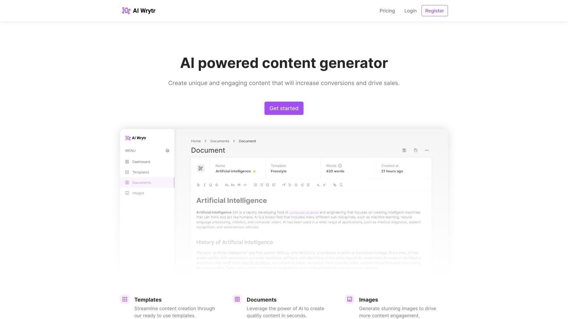 AI Wrytr Powered By Amraks Technologies image