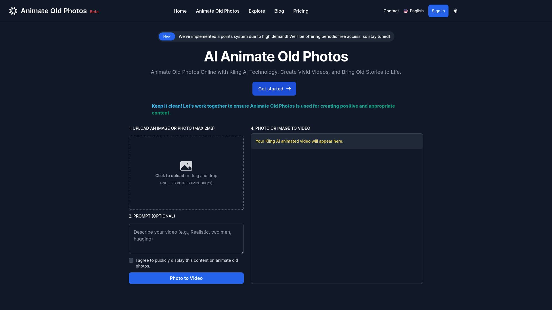 Kling AI Animate Old Photos image